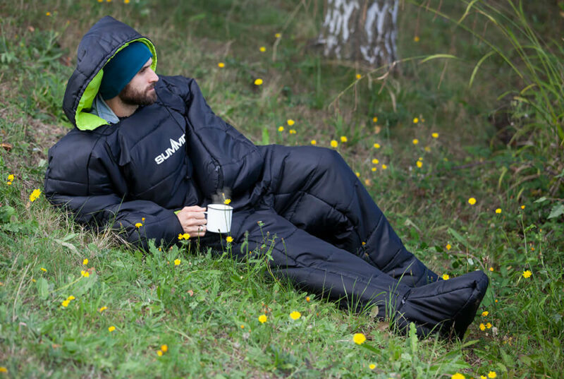 Summit Featherlight Medium Onesie 1-2 Season Black Sleeping Bag Suit - Image 3