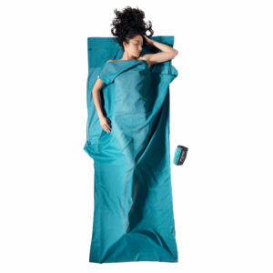 cocoon egyptian cotton travel sheet with insect shield laguna blue