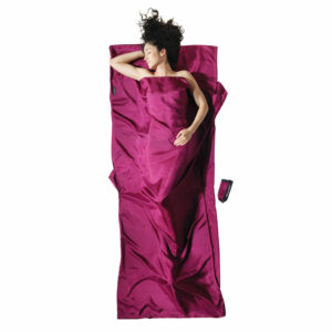 cocoon silk travel sheet mulberry red