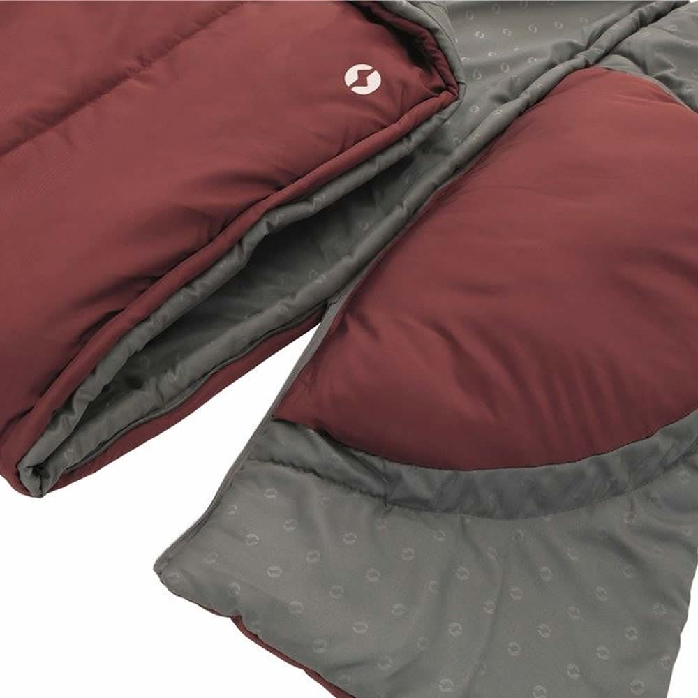 Red double store sleeping bag