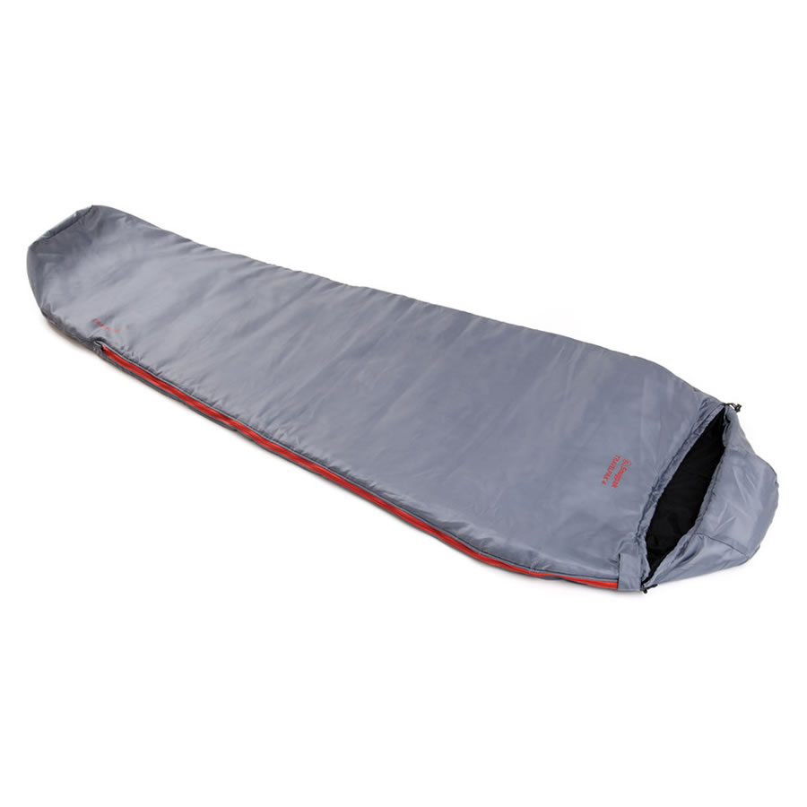 Sacco A Pelo Snugpak Travelpak 4 Stagioni Grigio - Modello Mummia Con Cinghie Di Compressione