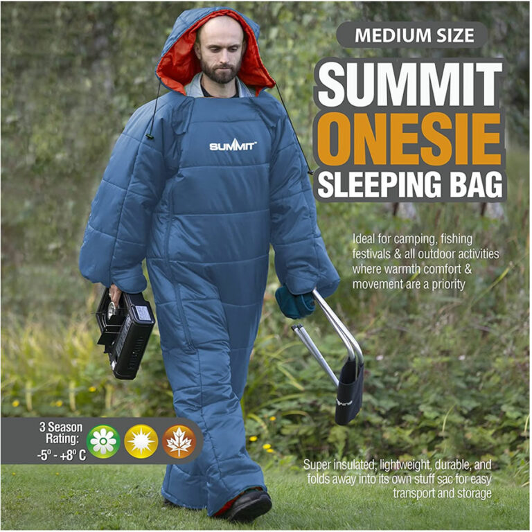Buy Sleeping Bag Suits Online Summit Onesie Sleeping Bag in Blue