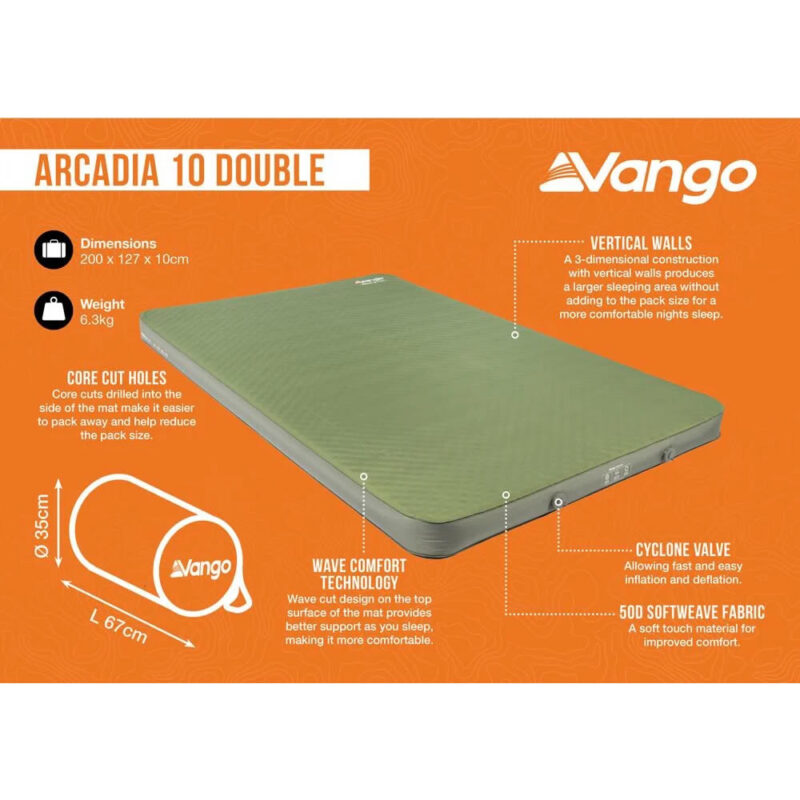vango arcadia 10cm double sleep mat