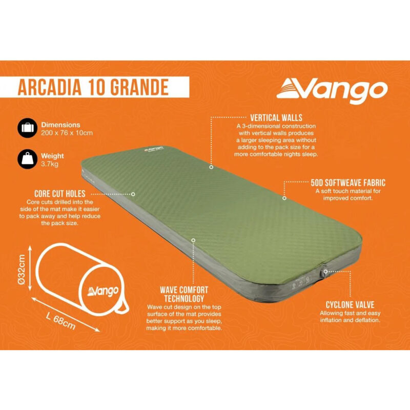 vango arcadia 10cm grande sleep mat