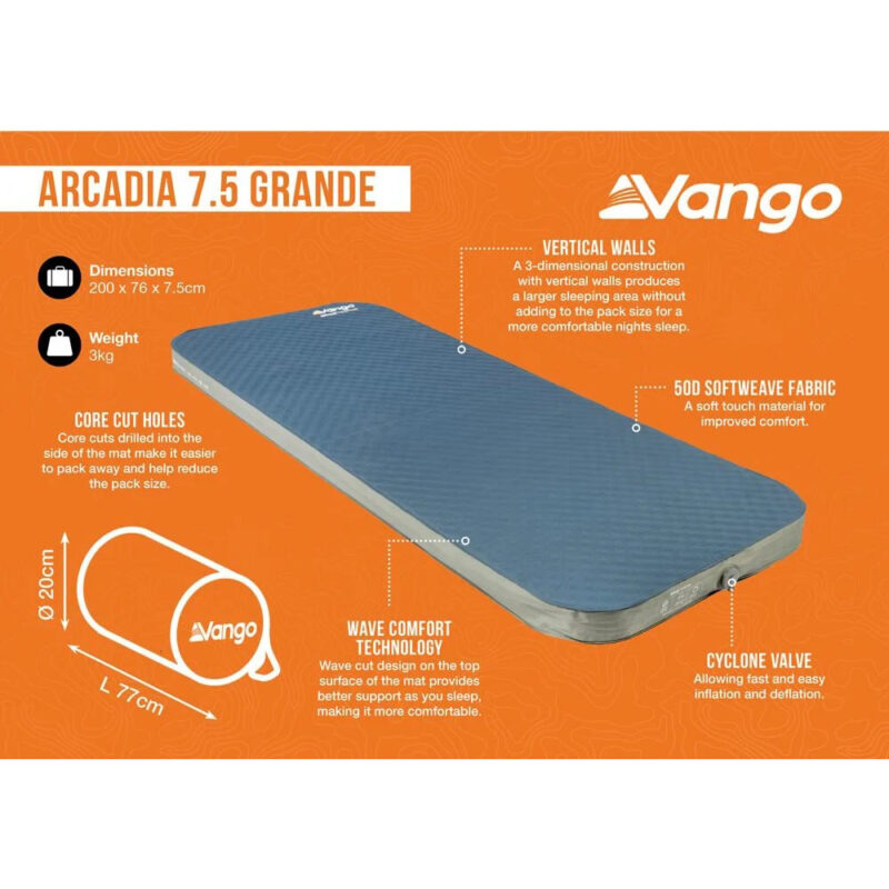vango arcadia 7.5cm grande sleep mat