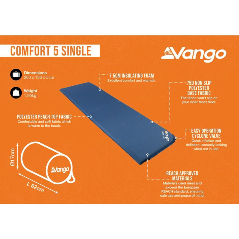 vango comfort 5 single sleep mat